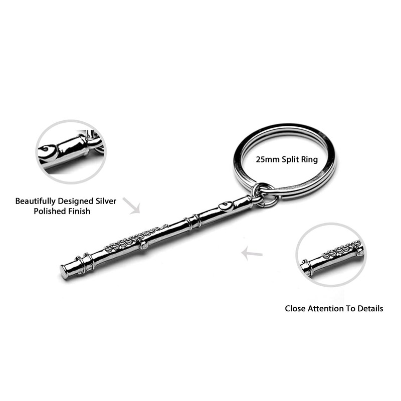 Flute Keyring With Gift Pouch