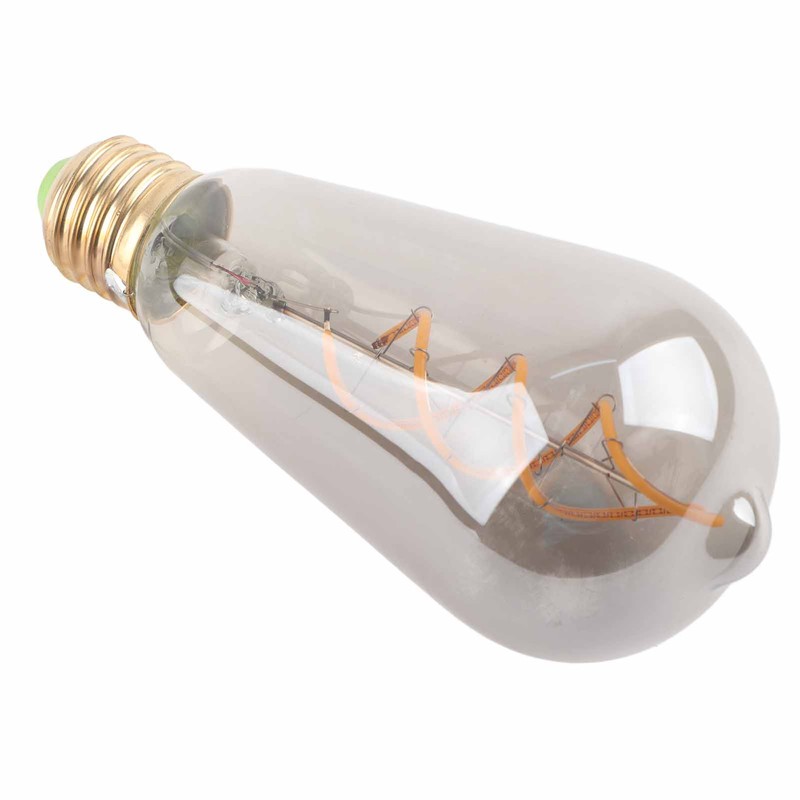 ST64 Light Bulb Vintage Dimmable 360lm Warm Light LED Filament