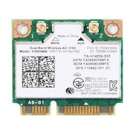 HighZer0 Electronics Wireless-AC 3160 Media tarjeta de red PCIe | 433 Mbps con soporte Bluetooth 4.0 | Pieza de repuesto HMC WLAN 3160.Tarjeta Wi-Fi HMWG 3160HMW