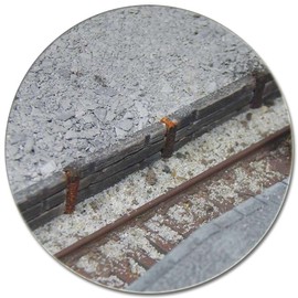 Juweela 21313 - Pouring Platform with Wooden Sleepers and Track Profile, TT Gauge, 1:120