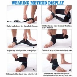 2Pcs Support Braces - Breathable Adjustable Compression Ankle Sports Wrap. For Men & Women - Stabilize Ligaments - Eases Swelling and Sprained Ankle