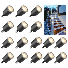 SMY Lighting Recessed LED Deck Light Kits with Protecting Shell φ32mm, In Ground Outdoor LED Landscape Lighting IP67 Waterproof,12V Low Voltage for Garden,Yard Stair,Patio,Floor,Kitchen Decoration | SMY Lighting