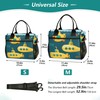 Glaphy Yellow Pattern Submarine Cute Lunch Bag Insulated Lunch Tote
