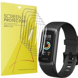 Compatible for TOOBUR Fitness Tracker Watch Screen Protector, Lamshaw Full Coverage TPU Clear Film Compatible for TOOBUR ID155 Fitness Tracker Watch-1.05 Inches (TPU-6 Pack)