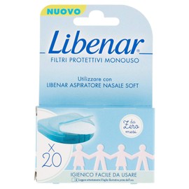 Libenar Filters for the Removal of Excess Mucus, 20 Replacement Filters, for the Blocked Nose of Newborns and for Children's Nasal Washing