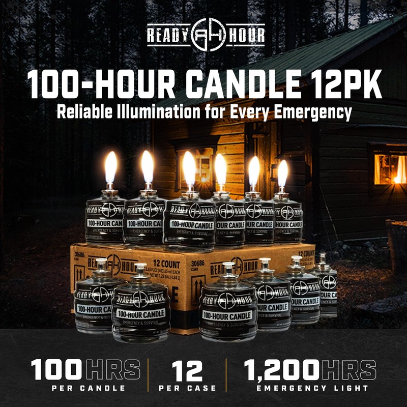 100-Hour Candle for Emergencies (12-Pack)