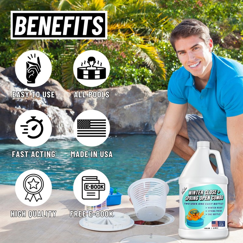 BubbyShine Pool Closing Kit – Winterizing Formula for Above-Ground &