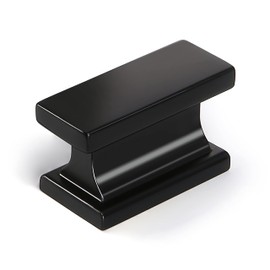 Cotykiley 10 Pack Drawer Pulls Matte Black Kitchen Cabinet Knobs Solid Round Drawer Knobs Dresser Knobs Cabinet Hardware Zinc Black Knobs for Dresser Drawers