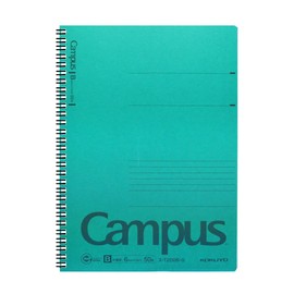 Kokuyo Campus Twin-Ring Notebook, B Rule, No. 6 (Semi B5), 50 Sheets, S-T200B-G, Green