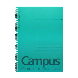 Kokuyo Campus Twin-Ring Notebook, B Rule, No. 6 (Semi B5), 50 Sheets, S-T200B-G, Green