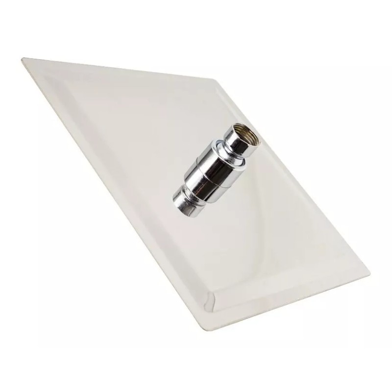 IML Regadera Cuadrada 20cm Acero Inox + Tubo Redondo L