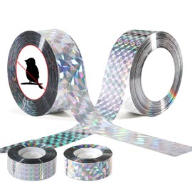 SAVITA - 2 cintas reflectantes para pájaros al aire última intervensión, 333 pies, repelente de espantos de pájaros con láser, cinta holográfica reflectante de doble cara para mantener alejados