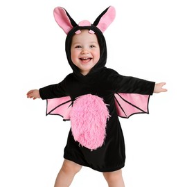 VZQI Baby Unisex Plush Animal Outfit Toddlers and Kids Bat Sleeveless Hooded Dress 2'4''-2'8''