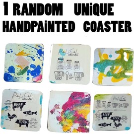 Sugar Bliss Delight: Ultimate Sweetener Pack 125 packets of sweetner total - 25 Sugar twin - 25 Plantation Raw Sugar - 25 White Granulated Sugar - 25 Stevia Extract - 25 Sweet & Low - Somethingfor every taste buds! + Original Abstract Art Coaster by PaLi