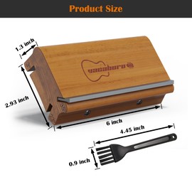 Vacaboro 3/23/35 Degree Fret End Beveling File, 3 in 1 fret file - Guitar Bass Fret End Dressing, Guitar Fret Crowning End Bevel File Luthier Tools for Rounding, Shaping and Deburring Frets Sprouts