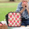 Eizlang Fruits Strawberries Insulated Lunch Bags Reusable Cooler Lunch Box