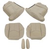 munirater 6Pcs Tan Front Leather Seat Cover Bottom and Lean