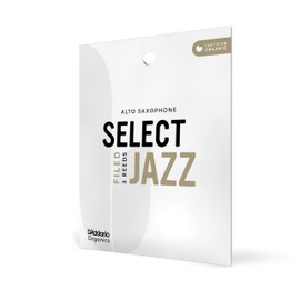 D'Addario Organic Select Jazz Alto Saxophone Medium Filed Reeds - Strength 2 - Individually Wrapped (Pack of 3)