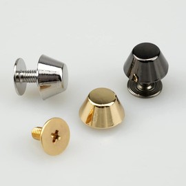 Hyakoz Pack of 30 Pocket Feet Floor Nails for Bags Pocket Feet for Screwing Pocket Base Rivets with Screwdriver for Bag Shoes Clothes Belt DIY Leather Craft Making 3 Colours