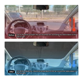 BIXUAN Fiesta MK7 Sun Shade Compatible with Ford Fiesta MK7 2008-2016 Windscreen for Fiesta 7 Car Windscreen Cover Wind Protection for Windscreen Blocked UV Cover Foldable