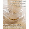 Virtue morals 100 Pcs Disposable Pet Bowls, Plastic Double Dish,