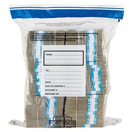 BankSupplies Ultima Blue Clear Cash Transmittal Bags - 19W x 24H - Pack of 250 - Captive Flap Closure - Tamper Evident Tape - Write-on Panel - Heat, Cold & Moisture Detection - Deposit Plastic Bag