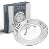 Sterline Large Universal Lid,Fits 8 -12 Inch Cookware,Tempered Glass Top