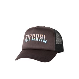 RIP CURL Kids Mixed Curved Visor Trucker Cap Adjustable Snapback, black