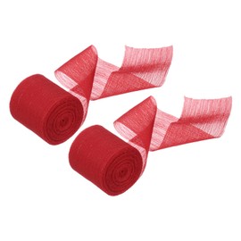 uxcell 2 Rolls Chiffon Ribbon, 1-1/2 Inch x 5.5 Yard Silk Satin Ribbon, Shinny Silk Ribbon Fabric for Wedding Invitations, Bridal Bouquets, Gifts Wrapping, Bow Making, Red