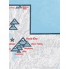 Utah Ski Resorts Map 18x24 Poster (White & Light Blue)