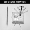 Wedding Guest Book and Pen Set with White Satin Bow,