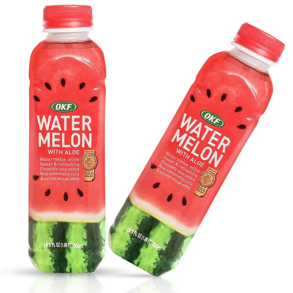 OKF Watermelon with Aloe Vera Drink, Sweet and Refreshing W/