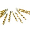 13PCS, Titanium,Coated Twist Drill Bit Set, 1/16" - 1/4" for