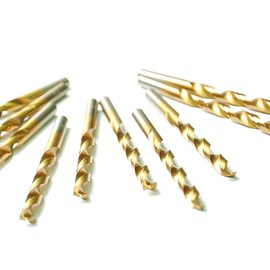 13PCS, Titanium,Coated Twist Drill Bit Set, 1/16" - 1/4" for Metal Steel