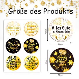 HOWAF 72 Stickers New Year's Eve 2025, Happy New Year Sticker, Happy New Year Sticker, Happy New Year for New Year's Eve Gift, New Year's Eve Decoration, 2025 New Year Decoration