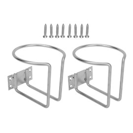 FLEXMAN 2Pcs Stainless Steel Boat Ring Cup Drink Holder, Boat Ring Cup Holder for Camper, Desk, Tour Car, RV Marine Accessories, Yachts Fishing Boats