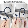 Navy Blue Shower Curtain Hooks, Bathway Shower Curtain Rings Rust