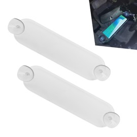 Zeathery 2 PCS EZ Pass Holder, Acrylic Heat-resistant Transparent Pass Holder, Windshield Mount Pass Card Holder with Suction Cup, Universal for Most Cars, SUVs, Trucks (Transparent)