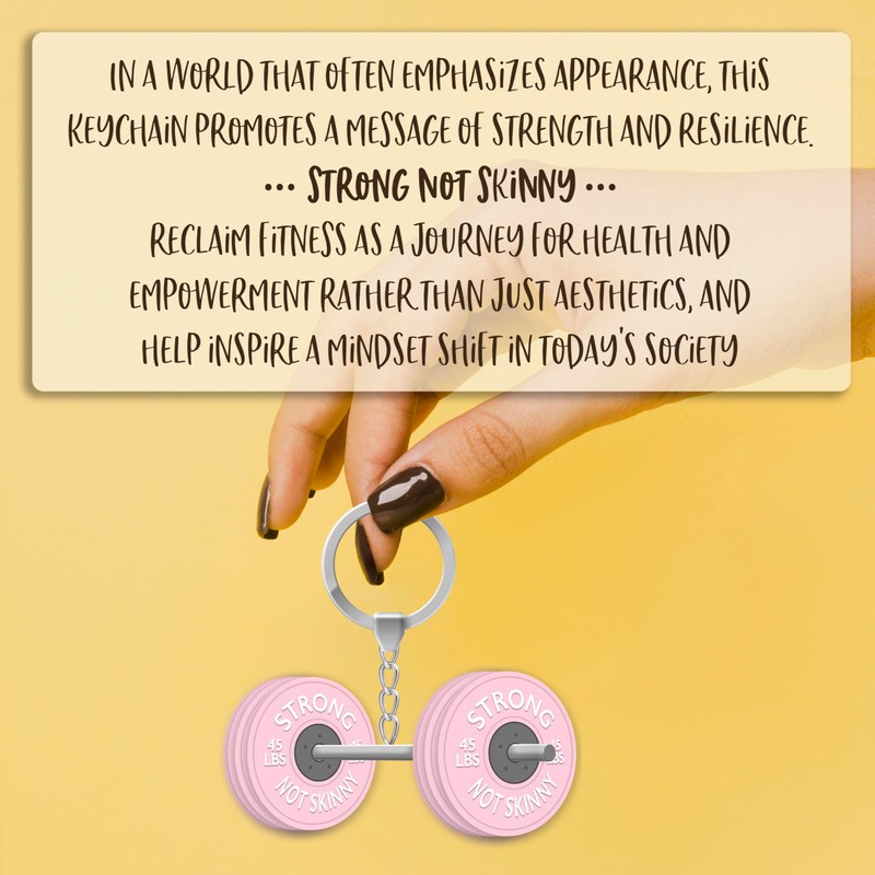 UBUN2 Mini Barbell Keychain - Strong Not Skinny | Fitness