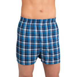Fruit of the Loom Men's Assorted Tartan Plaids Woven Boxers (Colors/Patterns Will Vary),Assorted Tartan Plaids,Small(Pack of 3)