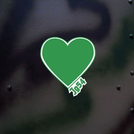 Sticker # JG54 Coat of Arms German Air Force Green Heart Hunting Green Heart Squadron Day Hunting squadron Sticker suitable for Messerschmitt Bf 109 – Focke Wulf Fw 190 5x5 cm # A664