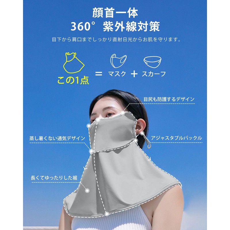 Black BADGER Face Cover, Set of 2, UV Reducing Mask,