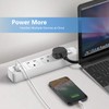 JSVER Extension Lead USB, Power Socket with 3 Outlet 4