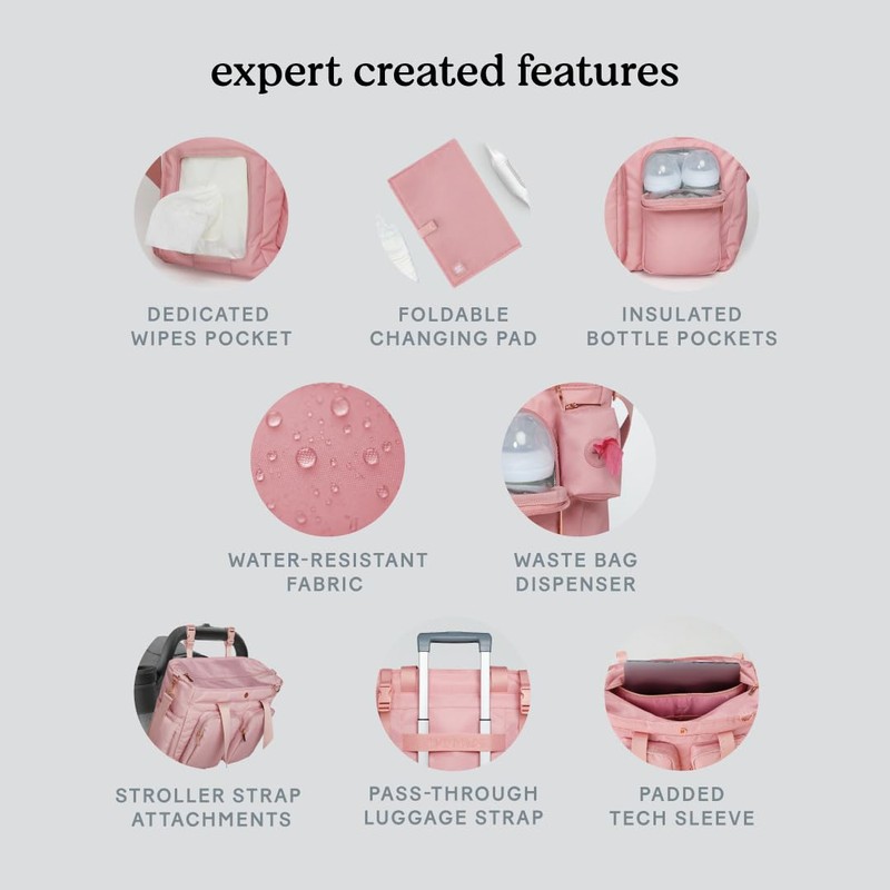 Huggies Signature Hug Weekender Tote Diaper Bag, Black