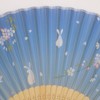 TOuWA Men's Ladies' Folding Fan, Bamboo Ribs, Japanese Pattern, Lightweight,