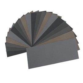 Cangfort 20 Pcs Wet Dry Sandpaper Assortment, 80 120 240 400 600 1200 1500 2000 2500 3000 Grit Sandpaper Sheet for Wood Metal Polishing Automotive Sanding