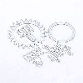 KSCRAFT Sunburst Etiquetas de regalo hechas a mano de metal troquelado para bricolaje scrapbooking/tarjetas/suministros de decoración divertido para niños