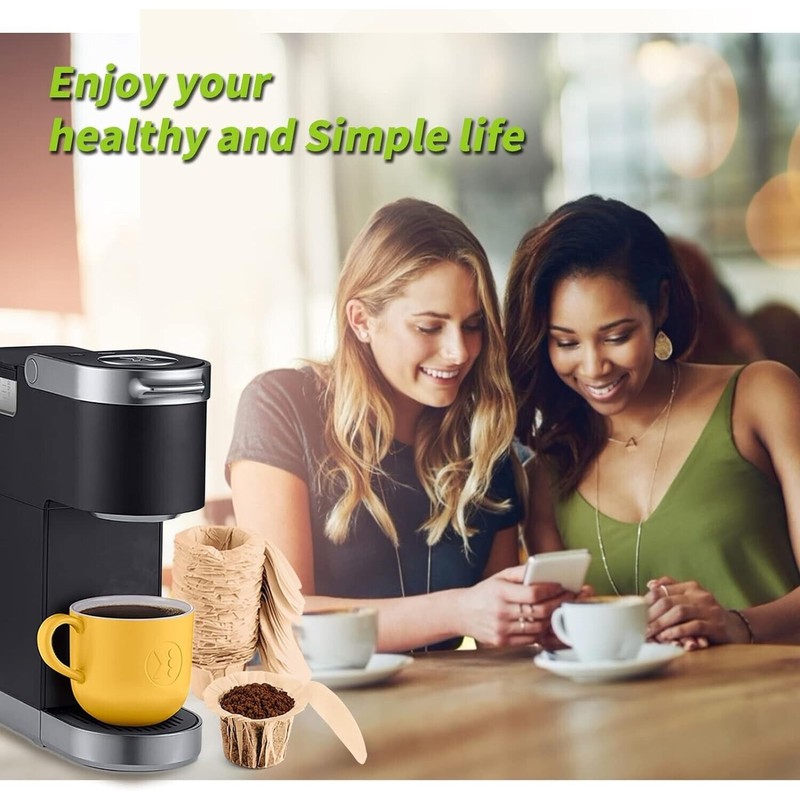 N/A Unbleached K Cup Disposable Paper Filters with Lid for