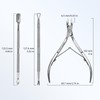 Delanie Cuticle Cutter Pusher Fork - Cuticle Tool Set for