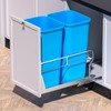 Insputer Dual Pull Out Trash Can Under Cabinet with Soft-Close
